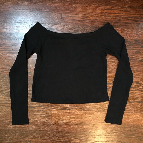 Ribbed long sleeve crop top - Picture 1 of 3
